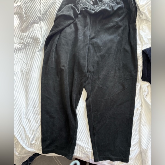 Lands' End Pants - Lands' End Cozy Black Ribbed Corduroy Pants